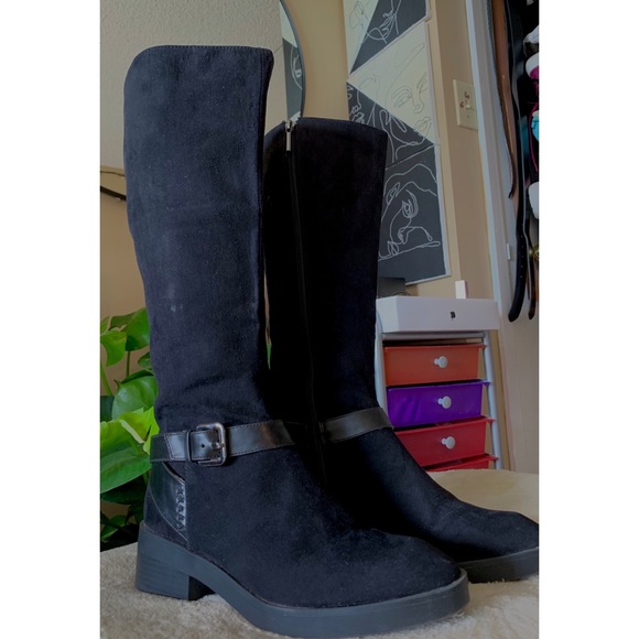 Knee High Faux Suede Boots - Picture 1 of 1